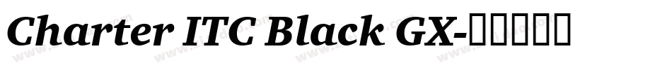 Charter ITC Black GX字体转换